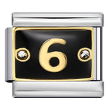 Black Lace Up Diamond Digital Italian Module Bracelet Made of Titanium Steel Welded with Gold Plating and Oil Dripping Free Splicing Bracelet Black Lace Up Diamond Digital Italian Module Bracelet Made of Titanium Steel Welded with Gold Plating and Oil Dripping Free Splicing Bracelet