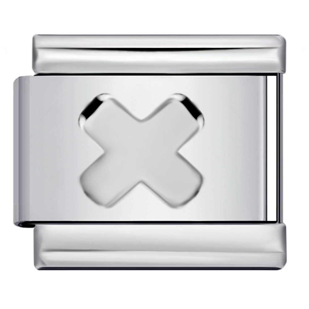 New Digital Symbol Series Italian Module Bracelet Stainless Steel Stamping DIY Elastic Bracelet Accessories Wholesale New Digital Symbol Series Italian Module Bracelet Stainless Steel Stamping DIY Elastic Bracelet Accessories Wholesale