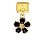 Italian Charm Module Bracelet Single Flower Handmade Pendant Titanium Steel Strap Chain Italian Charm Module Bracelet Single Flower Handmade Pendant Titanium Steel Strap Chain