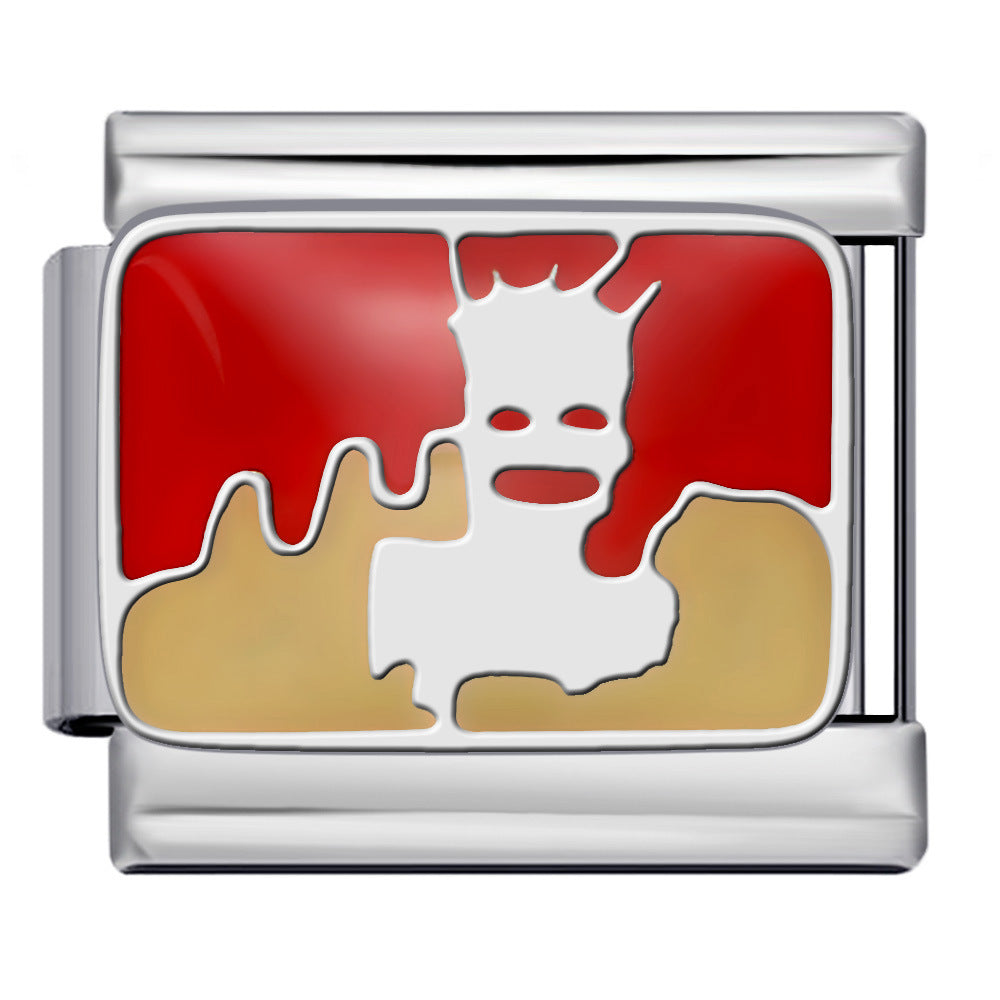 New Stainless Steel Welding Drip Oil DIY Bracelet Italian Module Bracelet Colorful Pattern Personalized Splicing Bracelet New Stainless Steel Welding Drip Oil DIY Bracelet Italian Module Bracelet Colorful Pattern Personalized Splicing Bracelet