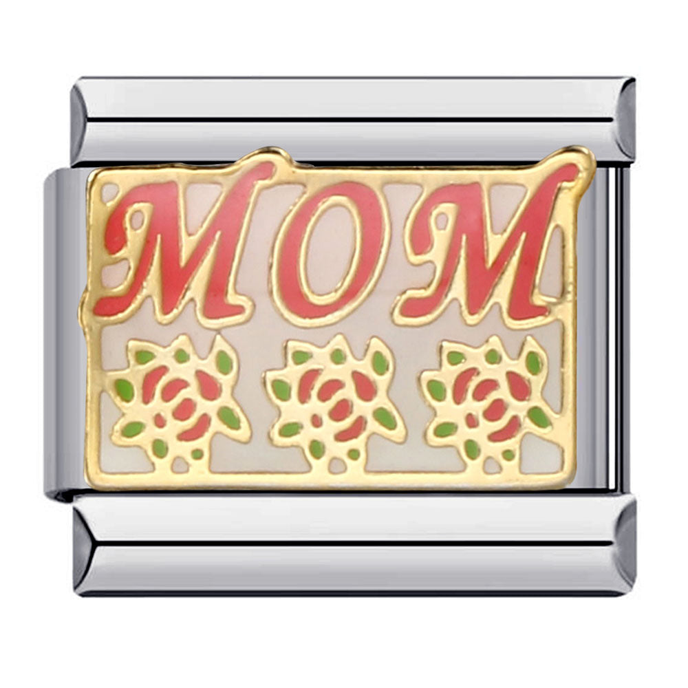 New Warm Mother's Day Series Bracelet Titanium Steel Gold Plated Welding Pattern DIY Italian Module Bracelet New Warm Mother's Day Series Bracelet Titanium Steel Gold Plated Welding Pattern DIY Italian Module Bracelet