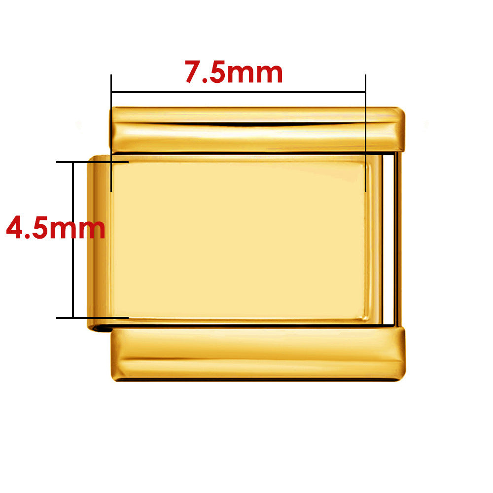 New Photo Empty Base Italian Module Bracelet Round Heart Shaped Titanium Steel DIY Free Splicing Bracelet Accessories New Photo Empty Base Italian Module Bracelet Round Heart Shaped Titanium Steel DIY Free Splicing Bracelet Accessories