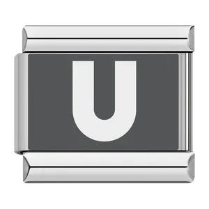 Laser Engraved 26 English Letters Italian Module Bracelet Stainless Steel Bracelet Italian Bracelet Laser Engraved 26 English Letters Italian Module Bracelet Stainless Steel Bracelet Italian Bracelet