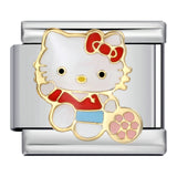 Wholesale DIY Titanium Steel Welded Enamel Drop Charms Italian Link Bracelet Straps with Cute Cartoon Patterns Wholesale DIY Titanium Steel Welded Enamel Drop Charms Italian Link Bracelet Straps with Cute Cartoon Patterns