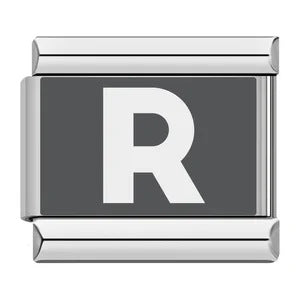 Laser Engraved 26 English Letters Italian Module Bracelet Stainless Steel Bracelet Italian Bracelet Laser Engraved 26 English Letters Italian Module Bracelet Stainless Steel Bracelet Italian Bracelet