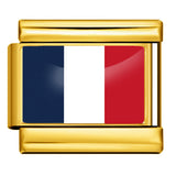 Gold Base World Flag Photo Resin Italian Charm Bracelet DIY Stainless Steel Stretch Watch Band Wristband Gold Base World Flag Photo Resin Italian Charm Bracelet DIY Stainless Steel Stretch Watch Band Wristband