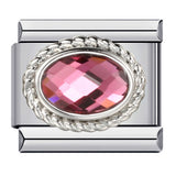 Italian Modular Birthstone Bracelet Stainless Steel Welded Colorful Zircon DIY Stretch Bangle Fashion Jewelry Italian Modular Birthstone Bracelet Stainless Steel Welded Colorful Zircon DIY Stretch Bangle Fashion Jewelry