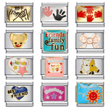 Italian Charm Bracelet Titanium Steel Gold Plated DIY Welded Friendship Series Italian Charm Bracelet Titanium Steel Gold Plated DIY Welded Friendship Series