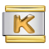 Gold Package Silver Convex Letter Italian Module Bracelet Stainless Steel DIY Elastic Splicing Strap Chain Wholesale Gold Package Silver Convex Letter Italian Module Bracelet Stainless Steel DIY Elastic Splicing Strap Chain Wholesale