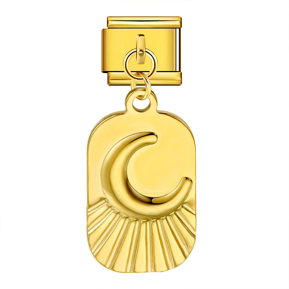 Single Hook Pendant Italian Module Bracelet Titanium Steel Splicing Strap Chain Italian Charm Single Hook Pendant Italian Module Bracelet Titanium Steel Splicing Strap Chain Italian Charm