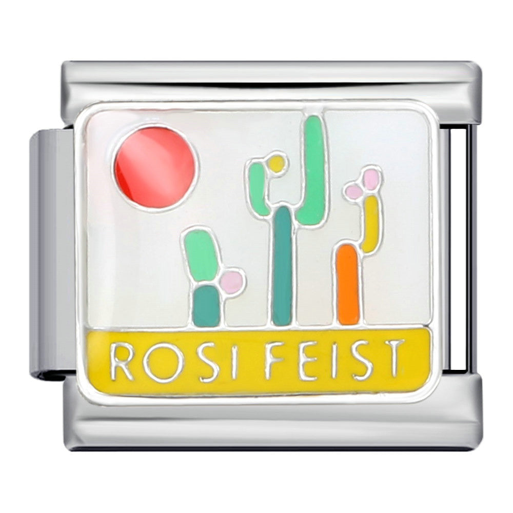 Fresh Illustration Series Italian Module Bracelet Titanium Steel Gold Plated Drip Oil DIY Welding Pattern Strap Chain Fresh Illustration Series Italian Module Bracelet Titanium Steel Gold Plated Drip Oil DIY Welding Pattern Strap Chain