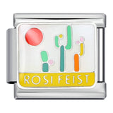 Fresh Illustration Series Italian Module Bracelet Titanium Steel Gold Plated Drip Oil DIY Welding Pattern Strap Chain Fresh Illustration Series Italian Module Bracelet Titanium Steel Gold Plated Drip Oil DIY Welding Pattern Strap Chain