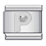 New Titanium Steel Silver Concave Surface 26 English Letters Italian Module Bracelet DIY Strap Chain Accessories Wholesale New Titanium Steel Silver Concave Surface 26 English Letters Italian Module Bracelet DIY Strap Chain Accessories Wholesale