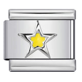 New Titanium Steel Pentagram Eye Italian Module Bracelet Stamped Pattern Drip Oil DIY Elastic Strap Chain New Titanium Steel Pentagram Eye Italian Module Bracelet Stamped Pattern Drip Oil DIY Elastic Strap Chain