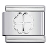 Color Dripping Oil Clover Module Bracelet Stainless Steel Stamping Pattern DIY Elastic Bracelet Accessories Wholesale Color Dripping Oil Clover Module Bracelet Stainless Steel Stamping Pattern DIY Elastic Bracelet Accessories Wholesale