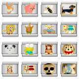 Stainless Steel Welding Drip Oil Animal DIY Italian Module Bracelet Italian Charm Bracelet Stainless Steel Welding Drip Oil Animal DIY Italian Module Bracelet Italian Charm Bracelet