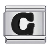 New Titanium Steel Black Alphabet DIY Italian Charm Bracelet Custom Name Link Chain New Titanium Steel Black Alphabet DIY Italian Charm Bracelet Custom Name Link Chain