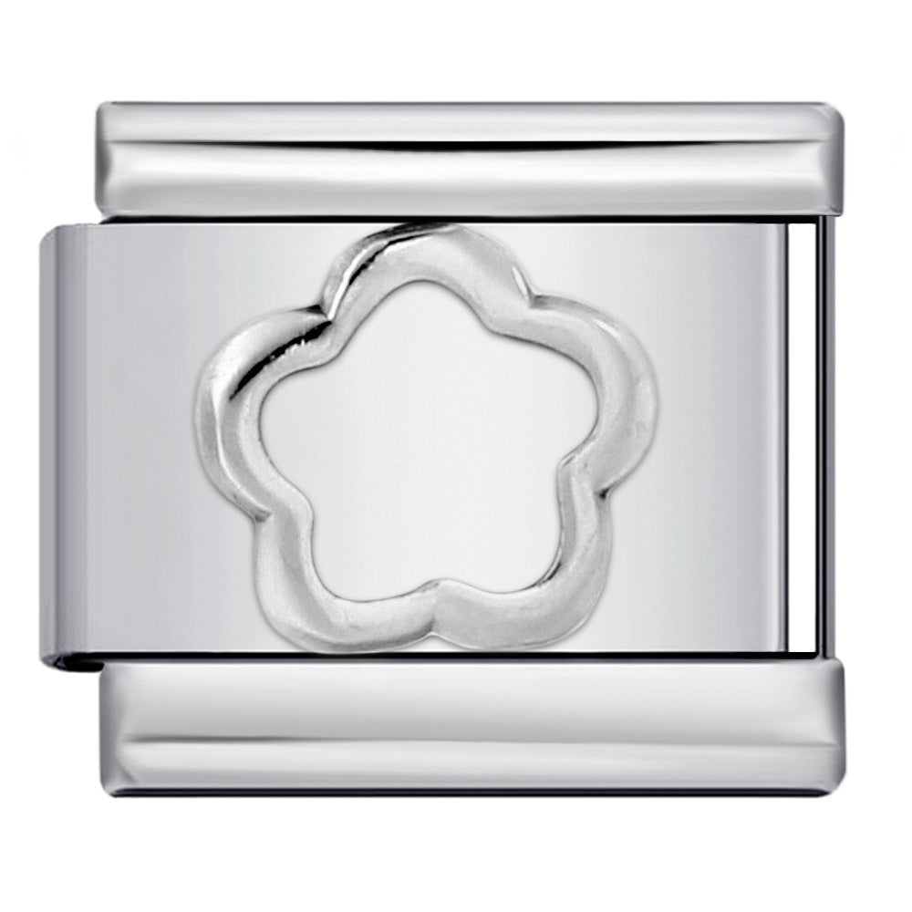 Titanium Steel Gold Silver Stamping Pattern DIY Italian Module Bracelet Italian Charm Bracelet Titanium Steel Gold Silver Stamping Pattern DIY Italian Module Bracelet Italian Charm Bracelet