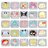 Cute Cartoon Character Series Titanium Steel Welding Drip Oil DIY Bracelet Italian Module Bracelet Accessories Wholesale Cute Cartoon Character Series Titanium Steel Welding Drip Oil DIY Bracelet Italian Module Bracelet Accessories Wholesale