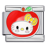 Cute Cartoon Character Series Titanium Steel Welding Drip Oil DIY Bracelet Italian Module Bracelet Accessories Wholesale Cute Cartoon Character Series Titanium Steel Welding Drip Oil DIY Bracelet Italian Module Bracelet Accessories Wholesale