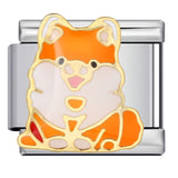 Cute Husky Corgi Shepherd Dog Pet Dog Series Titanium Steel Welded Gold Plated Oil Dripping Italian Module Bracelet Cute Husky Corgi Shepherd Dog Pet Dog Series Titanium Steel Welded Gold Plated Oil Dripping Italian Module Bracelet