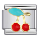 Christmas Series Italian Module Bracelet DIY Stainless Steel Welding Drip Oil Pattern Elastic Splicing Strap Chain Christmas Series Italian Module Bracelet DIY Stainless Steel Welding Drip Oil Pattern Elastic Splicing Strap Chain