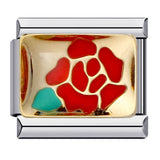 New Flower Series Titanium Steel Bracelet Welding Pattern Drip Oil DIY Italian Module Bracelet Strap Chain Wholesale New Flower Series Titanium Steel Bracelet Welding Pattern Drip Oil DIY Italian Module Bracelet Strap Chain Wholesale