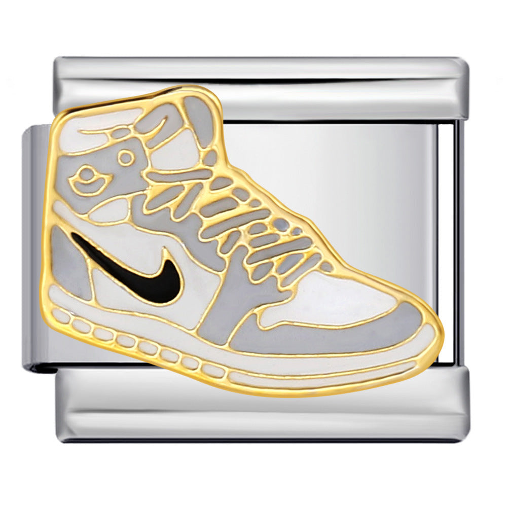 Valentine's Day Gift Perfume Lipstick Italian Module Bracelet Titanium Steel Gold Plated Welding DIY Watch Band Chain Bracelet Valentine's Day Gift Perfume Lipstick Italian Module Bracelet Titanium Steel Gold Plated Welding DIY Watch Band Chain Bracelet