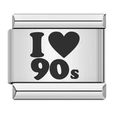 Cross Border Hot Selling Laser Engraving Heart-shaped Series Titanium Steel Handmade DIY Italian Module Bracelet Wholesale Cross Border Hot Selling Laser Engraving Heart-shaped Series Titanium Steel Handmade DIY Italian Module Bracelet Wholesale