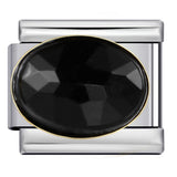 New Diamond Inlaid Stainless Steel Italian Module Bracelet Welding Large Elliptical Colored Stone DIY Elastic Bracelet Accessories New Diamond Inlaid Stainless Steel Italian Module Bracelet Welding Large Elliptical Colored Stone DIY Elastic Bracelet Accessories