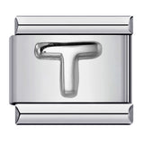 New Stainless Steel Silver Convex English Letter Italian Module Bracelet DIY Elastic Splicing Strap Chain New Stainless Steel Silver Convex English Letter Italian Module Bracelet DIY Elastic Splicing Strap Chain