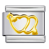 Titanium Steel Gold Silver Stamping Pattern DIY Italian Module Bracelet Italian Charm Bracelet Titanium Steel Gold Silver Stamping Pattern DIY Italian Module Bracelet Italian Charm Bracelet