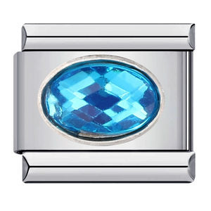 New Diamond Inlaid Stainless Steel Italian Module Bracelet Welding Large Elliptical Colored Stone DIY Elastic Bracelet Accessories New Diamond Inlaid Stainless Steel Italian Module Bracelet Welding Large Elliptical Colored Stone DIY Elastic Bracelet Accessories