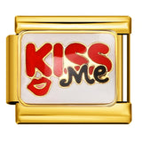 Gold Background Red Series Module Bracelet Accessories, Stainless Steel DIY Free To Match with Italian Charms Handmade Accessories Gold Background Red Series Module Bracelet Accessories, Stainless Steel DIY Free To Match with Italian Charms Handmade Accessories