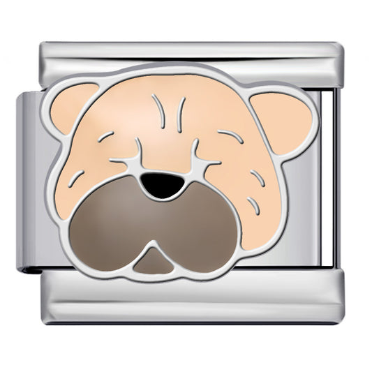 Cute Cartoon Dog Cute Pet Series Titanium Steel Welding Drip Oil DIY Italian Module Bracelet Accessories