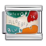 New Stainless Steel Welding Drip Oil DIY Bracelet Italian Module Bracelet Colorful Pattern Personalized Splicing Bracelet New Stainless Steel Welding Drip Oil DIY Bracelet Italian Module Bracelet Colorful Pattern Personalized Splicing Bracelet