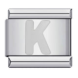 New Titanium Steel Silver Concave Surface 26 English Letters Italian Module Bracelet DIY Strap Chain Accessories Wholesale New Titanium Steel Silver Concave Surface 26 English Letters Italian Module Bracelet DIY Strap Chain Accessories Wholesale