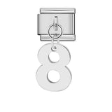 Single Digital Italian Module Bracelet Stainless Steel Hook Pendant DIY Elastic Bracelet Accessory Single Digital Italian Module Bracelet Stainless Steel Hook Pendant DIY Elastic Bracelet Accessory