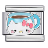 Cute Cartoon Character Series Titanium Steel Welding Drip Oil DIY Bracelet Italian Module Bracelet Accessories Wholesale Cute Cartoon Character Series Titanium Steel Welding Drip Oil DIY Bracelet Italian Module Bracelet Accessories Wholesale