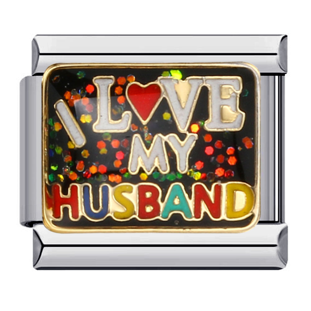 Romantic Valentine's Day Sweet Series Italian Module Bracelet Titanium Steel Welding Drip Oil Pattern DIY Bracelet Romantic Valentine's Day Sweet Series Italian Module Bracelet Titanium Steel Welding Drip Oil Pattern DIY Bracelet