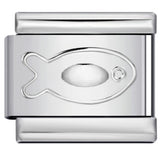 Convex Silver Stamping Pattern Italian Module Bracelet DIY Titanium Steel Bracelet Italian Charms Convex Silver Stamping Pattern Italian Module Bracelet DIY Titanium Steel Bracelet Italian Charms