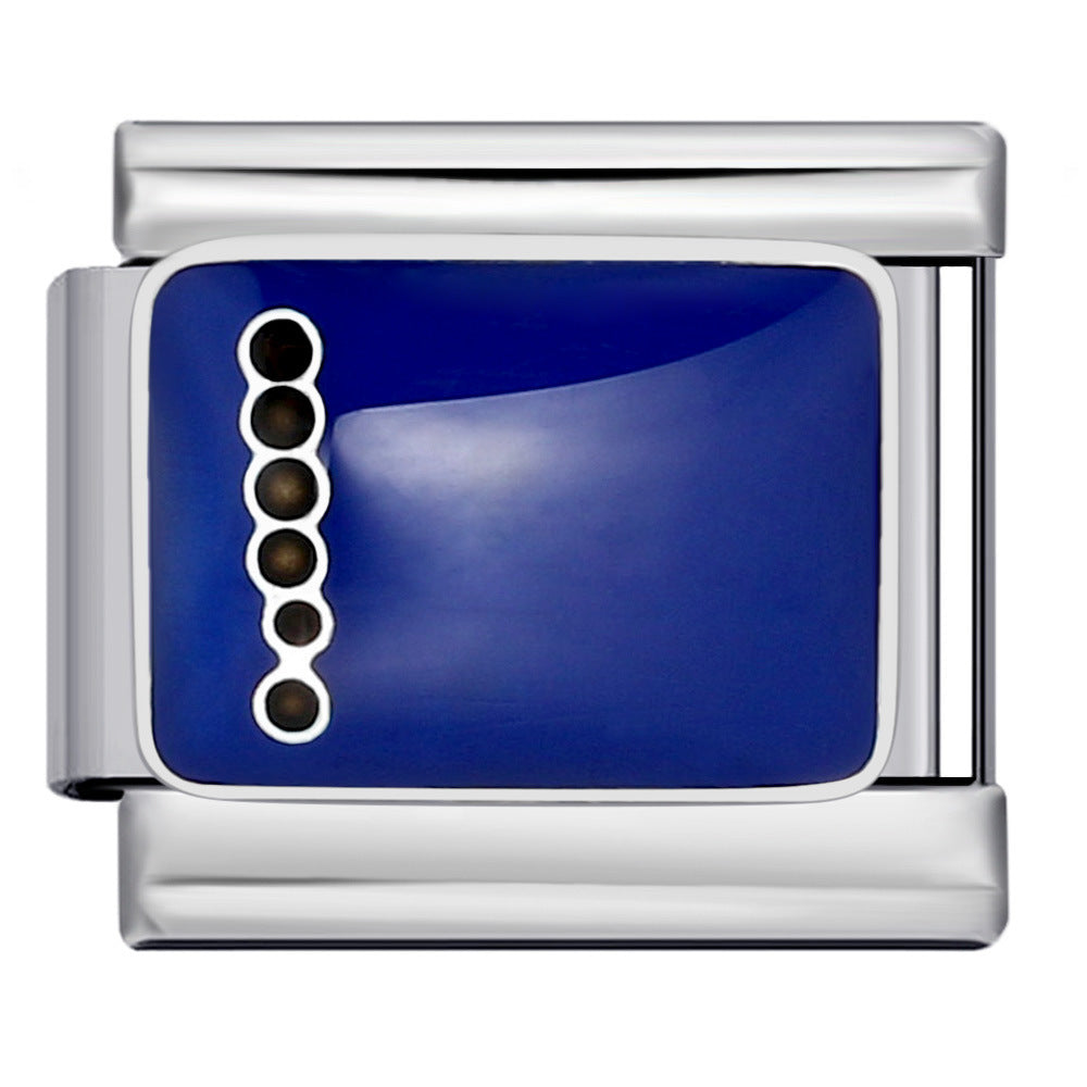 Personalized Pattern Italian Module Bracelet Stainless Steel Welding Drip Oil Cartoon DIY Elastic Splicing Bracelet Personalized Pattern Italian Module Bracelet Stainless Steel Welding Drip Oil Cartoon DIY Elastic Splicing Bracelet