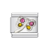 New Diamond Inlaid Titanium Steel Welding Drip Oil DIY Italian Module Bracelet Italian Charm Bracelet New Diamond Inlaid Titanium Steel Welding Drip Oil DIY Italian Module Bracelet Italian Charm Bracelet