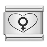 Cross Border Hot Selling Laser Engraving Heart-shaped Series Titanium Steel Handmade DIY Italian Module Bracelet Wholesale Cross Border Hot Selling Laser Engraving Heart-shaped Series Titanium Steel Handmade DIY Italian Module Bracelet Wholesale