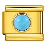 Gold Colored Heart-shaped Circle Diamond Italian Module Bracelet DIY Titanium Steel Welded Elastic Watch Chain Accessory Gold Colored Heart-shaped Circle Diamond Italian Module Bracelet DIY Titanium Steel Welded Elastic Watch Chain Accessory