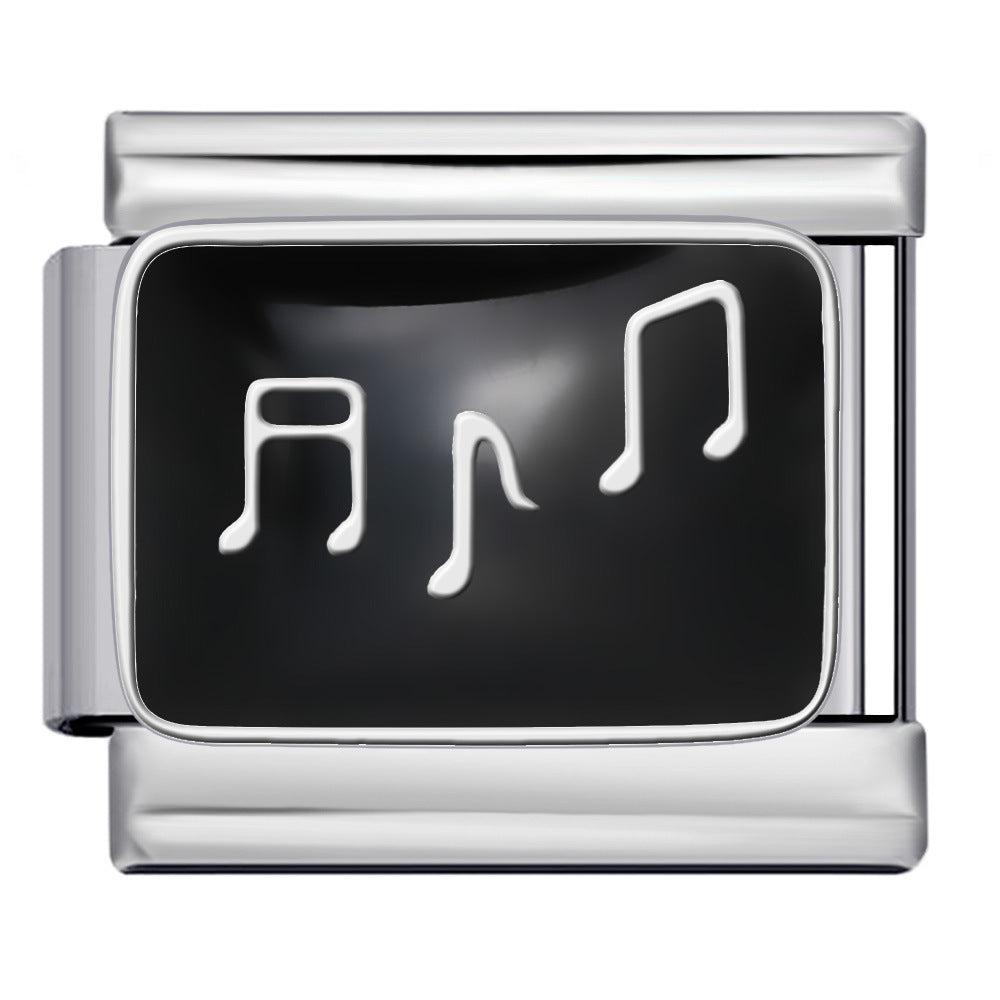 Personalized Pattern Italian Module Bracelet Stainless Steel Welding Drip Oil Cartoon DIY Elastic Splicing Bracelet Personalized Pattern Italian Module Bracelet Stainless Steel Welding Drip Oil Cartoon DIY Elastic Splicing Bracelet