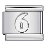 New titanium steel concave convex Arabic numerals DIY Italian module bracelet Italian Module New titanium steel concave convex Arabic numerals DIY Italian module bracelet Italian Module