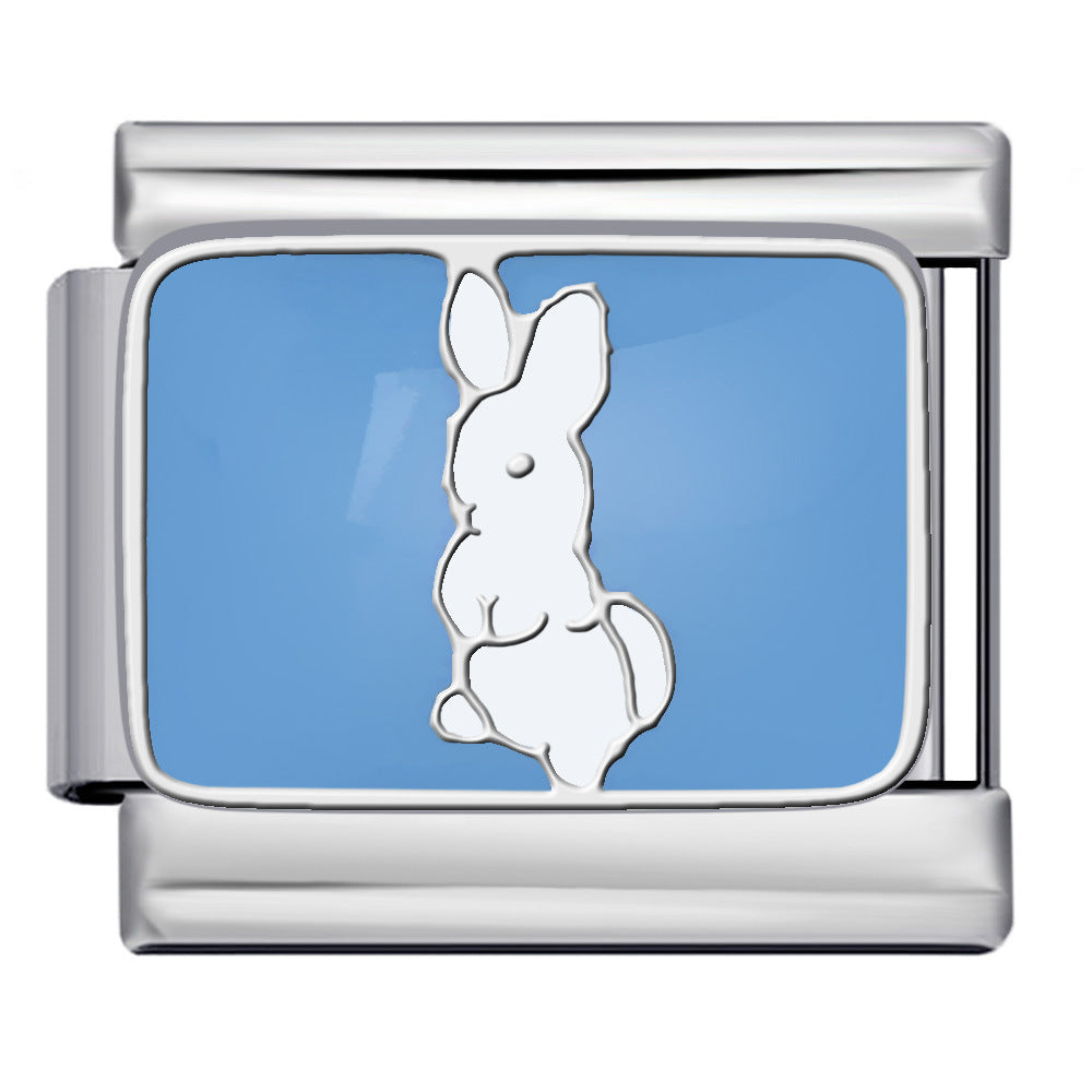 New DIY Italian Module Bracelet Titanium Steel Drip Oil Welding Pattern Strap Chain Fashion Splicing Strap Chain New DIY Italian Module Bracelet Titanium Steel Drip Oil Welding Pattern Strap Chain Fashion Splicing Strap Chain