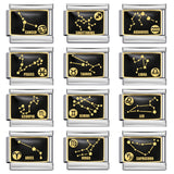 New 12 Constellation Series Italian Module Bracelet Stainless Steel Welding Gold Plating Drip Oil DIY Pattern Bracelet New 12 Constellation Series Italian Module Bracelet Stainless Steel Welding Gold Plating Drip Oil DIY Pattern Bracelet