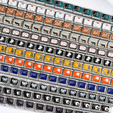 Personalized Pattern Italian Module Bracelet Stainless Steel Welding Drip Oil Cartoon DIY Elastic Splicing Bracelet Personalized Pattern Italian Module Bracelet Stainless Steel Welding Drip Oil Cartoon DIY Elastic Splicing Bracelet